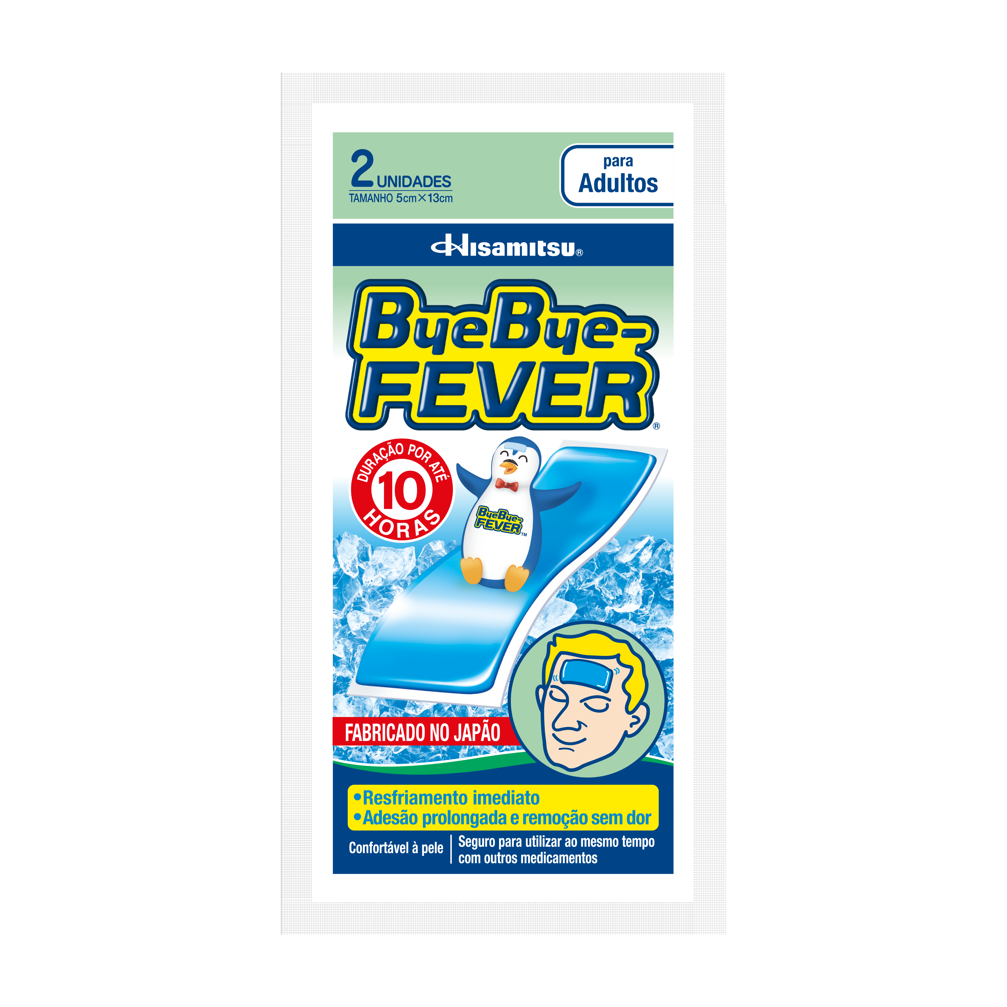 Adesivo Para Febre Bye Bye-Fever Hisamitsu 2 Unidades
